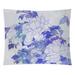 World Menagerie Mt. Fuji Through the Cherry Blossoms Tapestry Polyester in Blue/Gray | 60.5 H x 81.5 W in | Wayfair