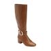 Extra Wide Width Women's The Vale Wide Calf Boot by Comfortview in Mocha (Size 9 1/2 WW)