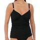 Fantasie Women's Marseille Underwire Gathered Full Cup Tankini Top, Black, 38DD