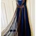 Anthropologie Dresses | Anthropologie Arynk Silk Strapless Maxi Dress S | Color: Blue/Brown | Size: S