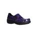 Extra Wide Width Women's Bind Slip-Ons by Easy Works by Easy Street® in Purple Hearts Patent (Size 7 WW)