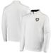 Men's Colosseum White Army Black Knights Tortugas Logo Quarter-Zip Jacket