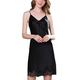 VALIN Women 100% Silk Nightdress Sleeveless Pyjamas D2120,Black,L
