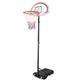 Dripex Professional Basketball Hoop Height Adjustable Portable Outdoor Free standing Basketball Stand Net Set System 1.6M-2.1M with Wheels (White)