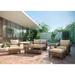 Winston Cayman Loveseat, Swivel Glider Lounge Chair, Outdoor Coffee Table | Wayfair CAY-8PC-LV-M-2O-2ST