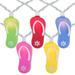 Northlight Seasonal 10-Count Summer Flip Flop Novelty String Christmas Light Set 7.25ft Wire in White | 3 H x 115.2 W x 115 D in | Wayfair