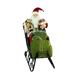 Northlight Seasonal 4' Deluxe Animated Musical Santa Claus in Jeweled Sleigh Christmas Decoration, Faux Fur | 48 H x 22 W x 48 D in | Wayfair