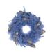 Northlight Seasonal 12" & Gray Feather Artificial Christmas Wreath - Unlit Feather in Blue | 12 H x 12 W x 2 D in | Wayfair 32638314