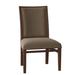 Fairfield Chair Plymouth King Louis Back Parsons Chair Wood/Upholstered in Brown | 36.5 H x 23 W x 24 D in | Wayfair 8411-05_ 8794 17_ Walnut