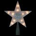 Northlight Seasonal 7" Lighted Frosted 5-Point Star Christmas Tree Topper - Clear Lights Plastic in White | 7 H x 7 W x 2 D in | Wayfair