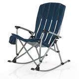 Arlmont & Co. Mario Reclining Camping Chair Metal in Gray/Blue | 40.5 H x 35.8 W x 28 D in | Wayfair AF8DC9DDF104435585D9A30ECE441B7F