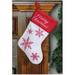 Northlight Seasonal 15.25" Red & White Snowflake Embroidered Christmas Stocking Polyester in Red/White | 18 H x 12 W in | Wayfair 32585022