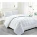 Ebern Designs Dawsmere Microfiber Reversible Comforter Set Polyester/Polyfill/Microfiber in White | Full/Queen Comforter | Wayfair