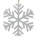 Northlight Seasonal 11.75" Silver Glitter Drenched Snowflake Christmas Ornament Wood in Brown/Gray/Yellow | 11 H x 11.75 W x 0.25 D in | Wayfair