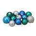 Northlight Seasonal 72ct 2-Finish Glass Christmas Ball Ornaments Plastic in Green/Gray/Blue | 4 H x 4 W x 4 D in | Wayfair 32913422
