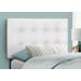 Bed / Headboard Only / Twin Size / Bedroom / Upholstered / Pu Leather Look / White / Transitional - Monarch Specialties I 6002T