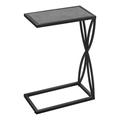 Accent Table / C-Shaped / End / Side / Snack / Living Room / Bedroom / Metal / Laminate / Grey / Black / Contemporary / Modern - Monarch Specialties I 3305