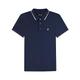 Lyle and Scott Men's Tipped Polo Shirt - Cotton - S Blue