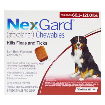 Nexgard For Extra Large Dogs 60.1-120 Lbs (Red) 13...