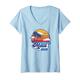 Damen Maui Beach Hawaii Vintage Eighties Vibe Surf T-Shirt mit V-Ausschnitt