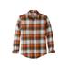 Men's Big & Tall Boulder Creek™ Flannel Shirt by Boulder Creek in Bright Orange Plaid (Size 5XL)