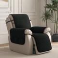 subrtex Quilted Reversible Box Cushion Recliner Slipcover, Microfiber | 91 H x 28 W x 22 D in | Wayfair SBTLR08