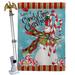 Breeze Decor Candy Cane Christmas 2-Sided Polyester 40 x 28 in. Flag Set in Blue/Gray/Red | 40 H x 28 W x 4 D in | Wayfair