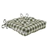 Rosalind Wheeler Indoor Dining Cushion Cotton Blend in Green/Gray | 16 H x 15 W in | Outdoor Dining | Wayfair 3332FCA3B8BC4B739B46177EE77B065B