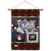 Breeze Decor Christmas Calendar Kittens 2-Sided Polyester 40 x 28 in. Flag Set in Black/Gray | 40 H x 28 W x 1 D in | Wayfair