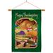 Breeze Decor Thanksgiving Feast - Impressions Decorative 2-Sided Polyester 40 x 28 in. Flag Set in Brown/Green | 40 H x 28 W x 1 D in | Wayfair