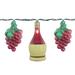 Northlight Seasonal 10-Count Grape & Wine Bottle Novelty String Christmas Light Set 7.5ft White Wire in Green | 3.85 H x 117 W x 117 D in | Wayfair