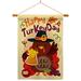 Breeze Decor Happy Turkey Day - Impressions Decorative 2-Sided Polyester 40 x 28 in. Flag Set in Brown/Red | 40 H x 28 W x 1 D in | Wayfair