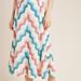 Anthropologie Skirts | Anthropologie Maria Chevron Sweater Skirt Size L | Color: Blue/White | Size: L