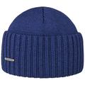 Stetson Northport Merino Wool Winter Hat - Hat Made in Italy - Sailor Hat for Men/Women - Wool Hat Autumn/Winter - Merino Hat - Blue - One Size