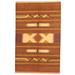Brown 108 x 72 W in Area Rug - Union Rustic Handwoven Flatweave Wool Rust/Area Rug Wool | 108 H x 72 W in | Wayfair