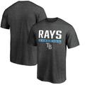 Men's Fanatics Branded Charcoal Tampa Bay Rays Win Stripe Logo T-Shirt II