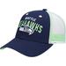 Preschool College Navy/White Seattle Seahawks Core Lockup Mesh Back Snapback Hat