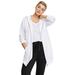 Plus Size Women's French Terry Long Zip Front Hoodie by ellos in White (Size 3X)