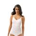 Plus Size Women's Lace 'N Smooth Cami by Bali in White (Size XL)