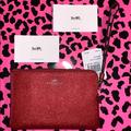 Coach Bags | Authentic Coach Red Leather Wristlet | Color: Red | Size: Os