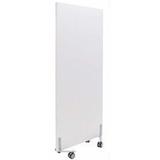 30"W x 60"H White Laminate Mobile Washable Office Partition