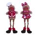 The Holiday Aisle® 2 Piece Fabric Christmas Plush Corduroy Gingerbread Shelf Sitter Set | 23 H x 4 W x 11 D in | Wayfair