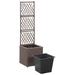 Latitude Run® Planter Flower Box Trellis Patio Raised Bed w/ Rattan Look Solid Wood Plastic in Brown | 42.13 H x 11.81 W x 11.81 D in | Wayfair