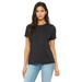 Bella + Canvas 6400CVC Women's Relaxed Heather CVC Short-Sleeve T-Shirt in Dark Grey size 2XL | Ringspun Cotton B6400CVC