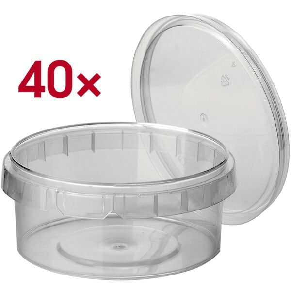 Papstar Einweg-Feinkost-Becher 480 ml, 40 Stück transparent, 11.8x7 cm Image