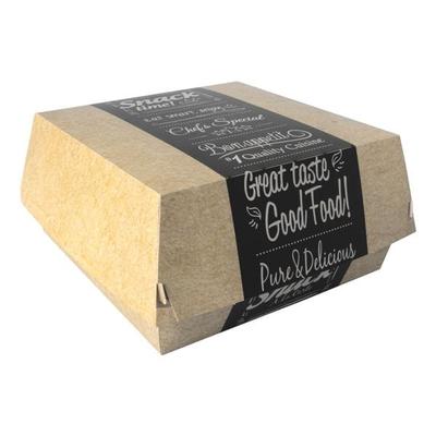 Papstar Einweg Burger-Boxen XXL »pure«, 50 Stück braun, 18.5x8.3x18.5 cm
