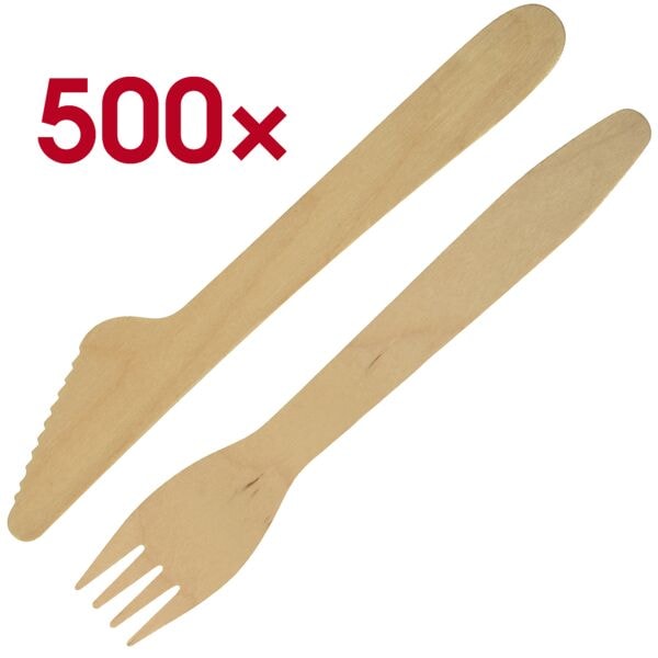 Papstar Einweg-Holzbesteck »pure«, 500 Stück braun Image