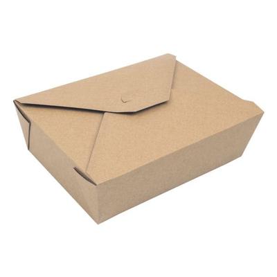 Einweg-Lunchboxen »pure« 2000 ml, 50 Stück braun, Papstar, 19.7x4.8x14 cm