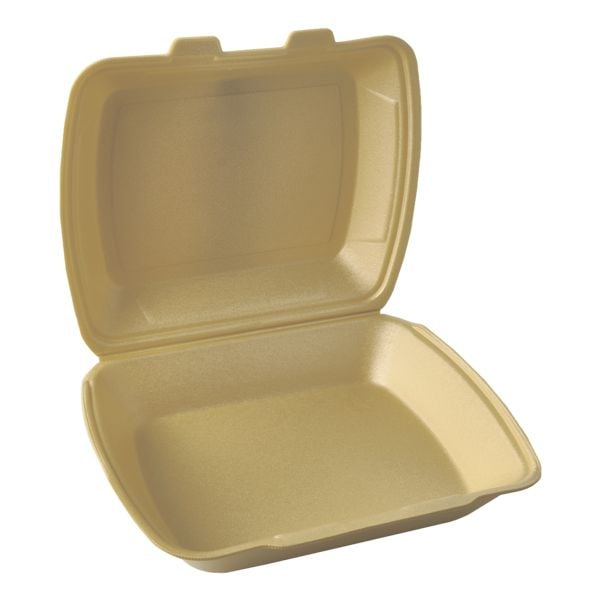 Papstar Einweg-Menüboxen mit Klappdeckeln ungeteilt, goldfarben, 100 Stück gold, 20.8x7.5x24.3 cm Image