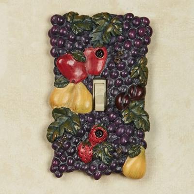 Tuscan Fruit Single Switch Multi Jewel , Multi Jewel